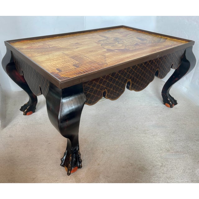 Chinoiserie Chinoiserie Coffee Table, Ball & Claw Feet For Sale - Image 3 of 15