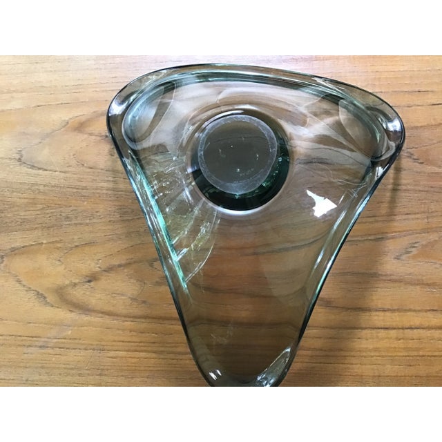 1960s Mid-Century Holmegaard Smoky Art Glass Bowl and Vase Designed by Per Lutken - 2 Pieces For Sale In Washington DC - Image 6 of 13