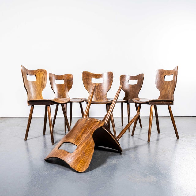 French Letterbox Dining Chair from Baumann, 1960s For Sale - Image 3 of 11