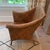 Wood Vintage Philippine Herringbone Woven Rattan Lounge Chair For Sale - Image 7 of 12