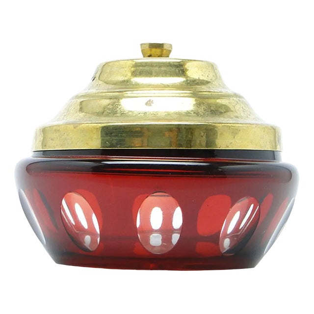 Czechoslovakian Crystal Candyer, 1950s For Sale