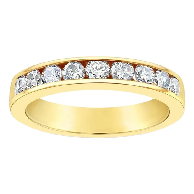 Three Quarter Diamond Wedding Band 3.5MM, Size 8 For Sale
