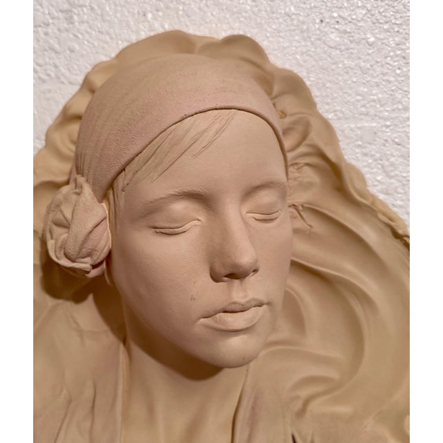 Marc Sijan, Marc Sijan Hyperrealist Contemporary Plaster Sculpture Woman and Champagne Glass, 1986 For Sale - Image 4 of 15