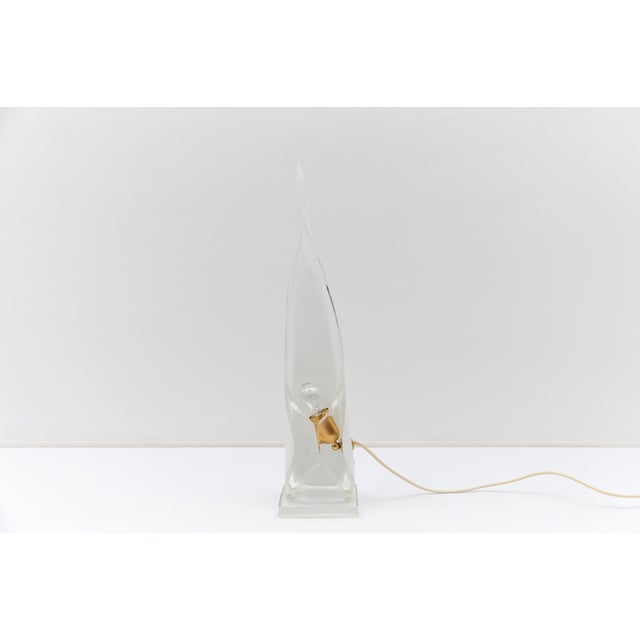 Mid-Century Modern Large Murano Glass Flame Table Lamp, Italy, 1970s For Sale - Image 3 of 16
