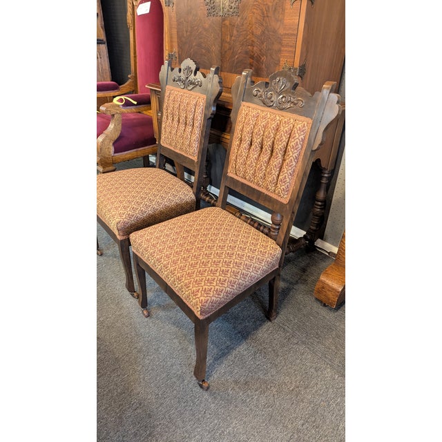 Wood Late 19th Century Victorian 5 Piece Parlor Suite For Sale - Image 7 of 17