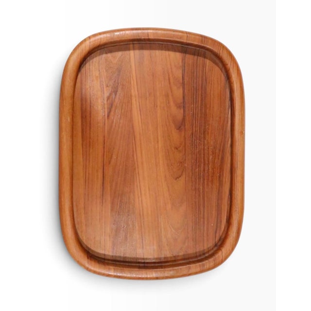 Classic Mid Century Danish Modern wood tray designed by Jens Quistgaard for Dansk, made in Thailand c 1960/70's.