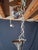 Metal Vintage Chandelier in Chrome Metal and Thick Glass, 1960s For Sale - Image 7 of 9