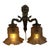 Mid-Century Modern Antique Art Deco Wall-Mounted Lamp with Brass Base and Pink Satin Glass Shades For Sale - Image 3 of 11