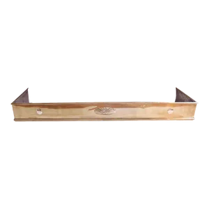 Edwardian Brass Fireplace Fender With Applied Brass Elements