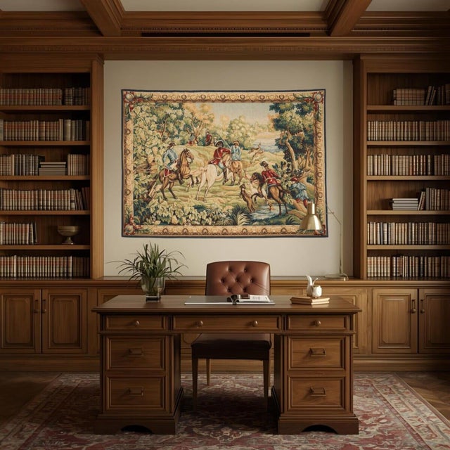 This beautiful tapestry is Silkscreened (also known as serigraphed) onto an irregularly woven fabric made from wool,...