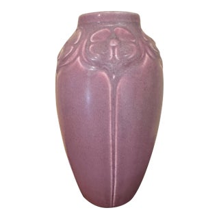Arts & Crafts Rose Glazed Floral Rookwood Vase For Sale