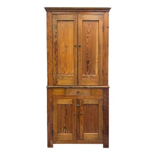 Antique Pine Corner Cabinet For Sale