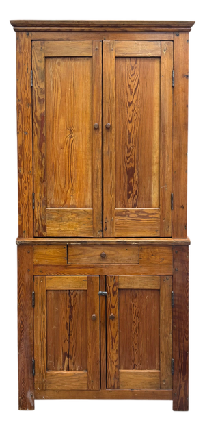 Antique Pine Corner Cabinet