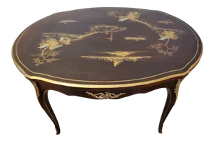 French Louis XV Chinoiserie Lacquered Table Attributed to l'Escalier De Cristal