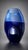 Scandinavian Cobalt Blue Art Glass Vase | Heavy Hand Blown Mid Century Modern Statement Decor 9" For Sale - Image 9 of 9