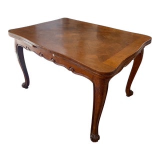 1946 Signed Marcel Bibaut French Oak Table - Authentic Modern Farmhouse - French Provincial Louis XV For Sale