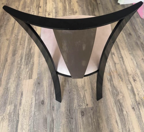 Set of 4 Modern Dining Chairs With Brushed Metal Backs Dining Chairs