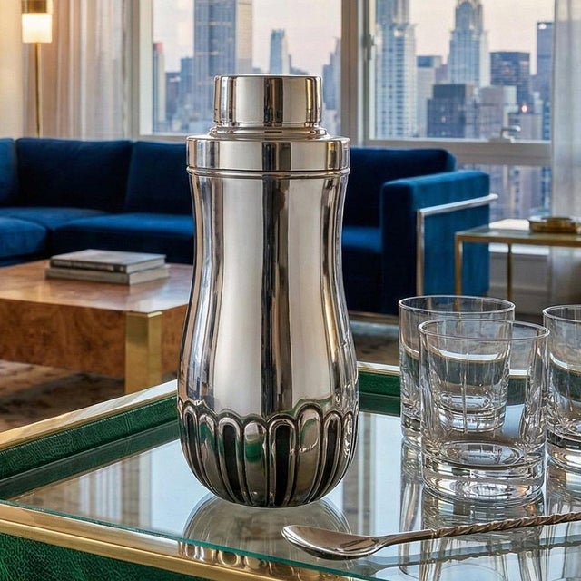 A rare and exceptional mid-century masterpiece, this cocktail shaker was designed by the renowned macabo - cusano milanino...