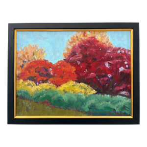 “Autumn Lane” Framed Oil on Linen by Nancy M. Vignola -