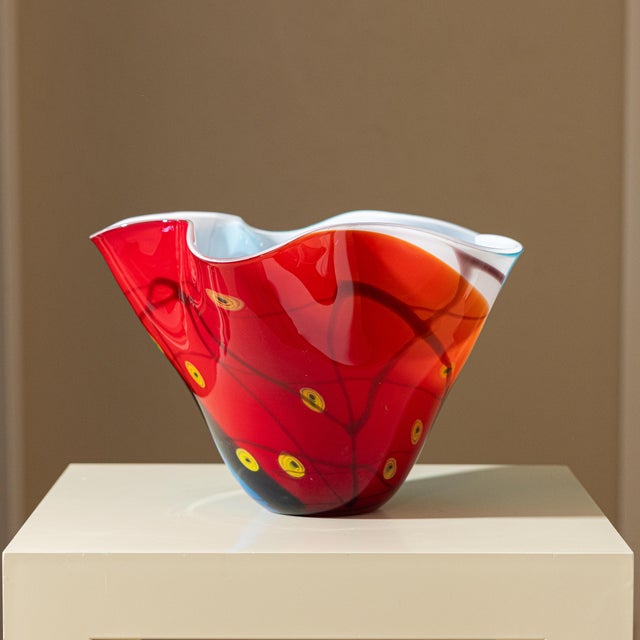 1990s Large Late 20th Century Abstract Hand-Blown Studio Art Glass Vessel For Sale - Image 5 of 9