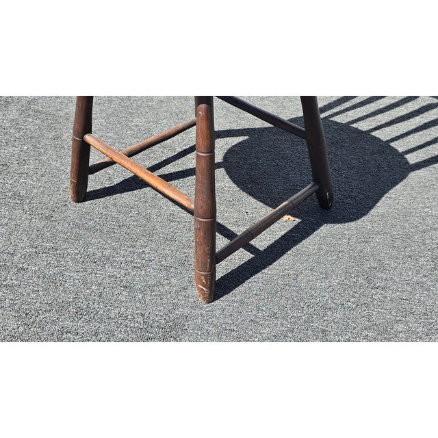 Antique Arrow Back Windsor Brown Childs Side Chair ~ French Country 1of2 For Sale - Image 9 of 18