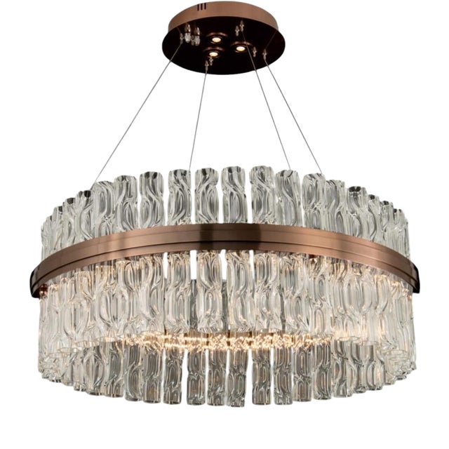 Collection Eris Chandelier in Metal and Glass by Jago For Sale