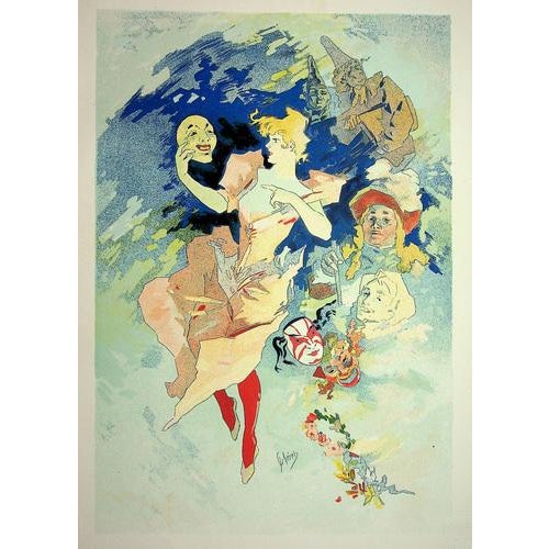 Jules CHERET (1836-1932) The Comedy, 1900 Lithograph after an original poster by Chéret (1891) Signed in the plate...