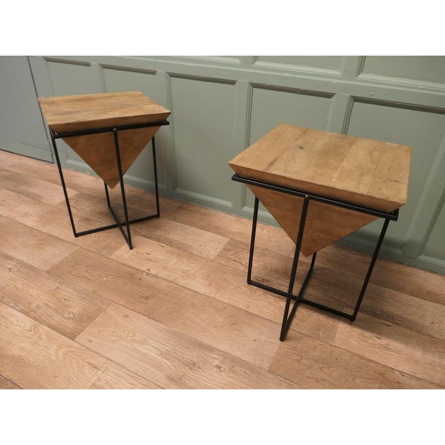1970s Inverted Pyramid Occasional Tables, 1970, Set of 2 For Sale - Image 5 of 8