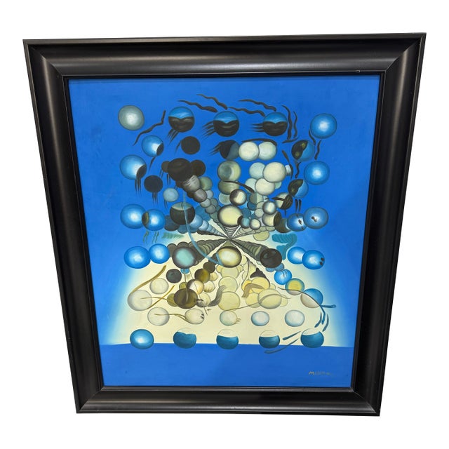 Galatea of the Heavens After Salvador Dali Oil Painting Signed Millet For Sale