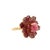 18k Rose Gold Conch Pearl, Ruby & Pink Sapphire Floral Ring, Size 6 For Sale In New York - Image 6 of 12