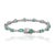 Handcrafted Emerald & Diamond Infinity Link Bracelet in 925 Sterling Silver For Sale - Image 9 of 14