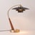 Nova Rancho Mirage Boomerang Table Lamp - Modern Dark Walnut/Weathered Brass, Fleur Matte Black/Gold Shade For Sale - Image 4 of 7