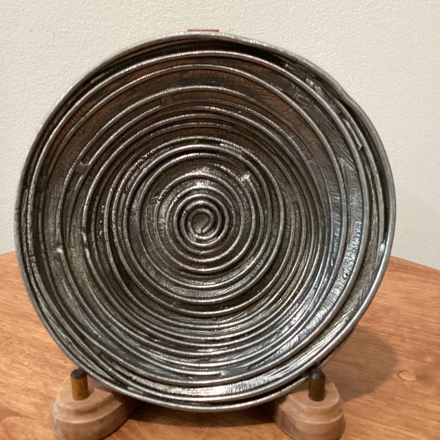 Metal Mid Century Metal Decorative Bowl Stamped & Signed Eric Mayer For Sale - Image 7 of 12