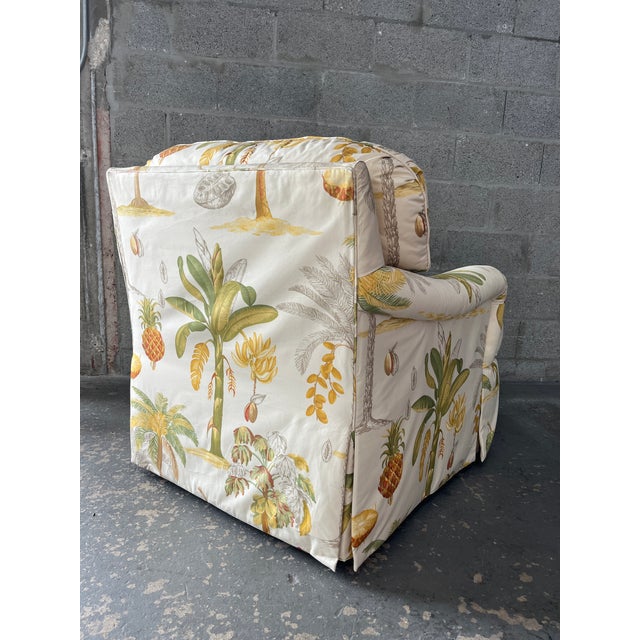 Botanical Print Upholstered Lounge Chair by Sherrill Furniture Co. Circa 1980's. For Sale - Image 12 of 18