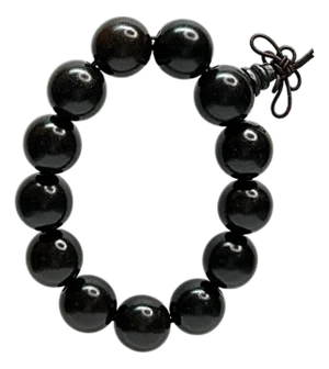 Chinese Dark Brown Resin Beads Hand Rosary Praying Bracelet