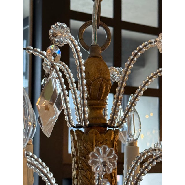 Eloquence Petite Genovese Six-Light Chandelier, Aged Gold For Sale - Image 11 of 13
