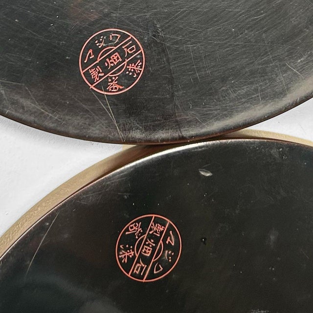 Black Lacquer Urushi Wajima-Nuri Trays, Set of 2 For Sale - Image 8 of 18