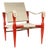 Vintage Red Safari Chair, 1970s For Sale