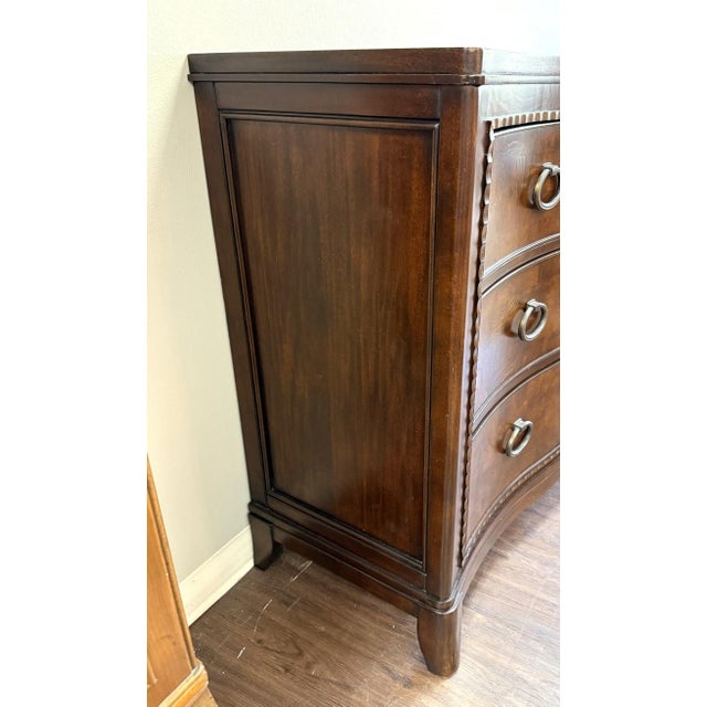 Universal Furniture Transitional Burled-Finish Dresser With Mirror For Sale - Image 9 of 18