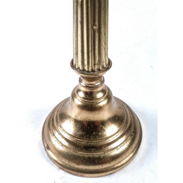 Brass 1930s Brass Heavy Base Single Candle Holder For Sale - Image 8 of 10