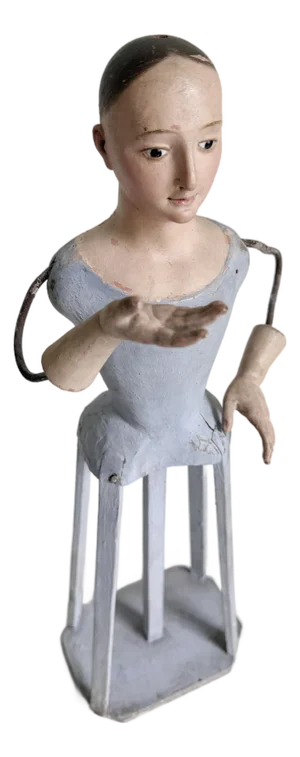 18th Century French Santos Cage Doll Figure