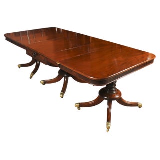 19th Century Regency Metamorphic 3-Pillar Dining Table For Sale