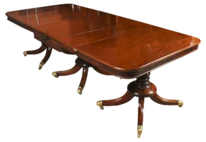 19th Century Regency Metamorphic 3-Pillar Dining Table