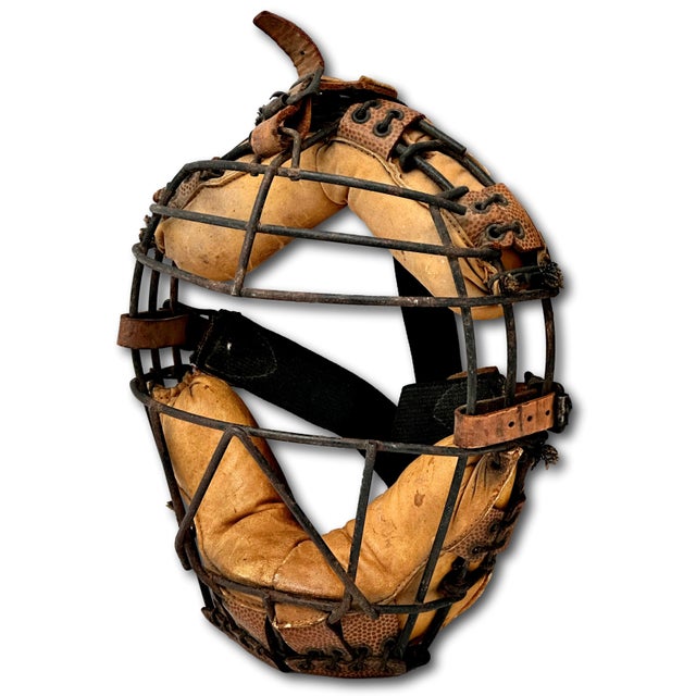 Mid 20th Century Vintage American Baseball Game Catchers Mask For Sale - Image 5 of 18