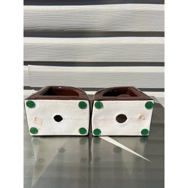Royal Haeger 1980 Haeger Ceramic Brown Bookends - a Pair For Sale - Image 4 of 5