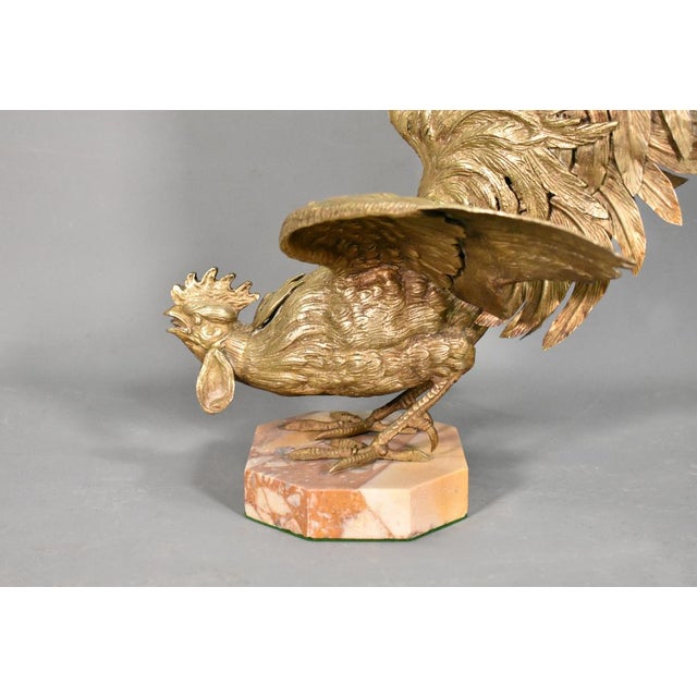 1950s Large French Cockerel Rooster in Brass, 1950s For Sale - Image 5 of 13