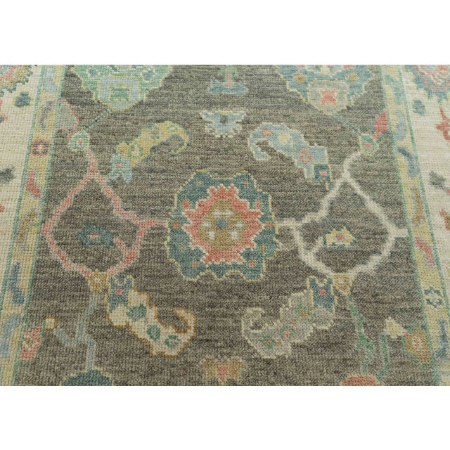 Turkish Oushak Rug 4' x 6'5" #20318 For Sale - Image 4 of 8