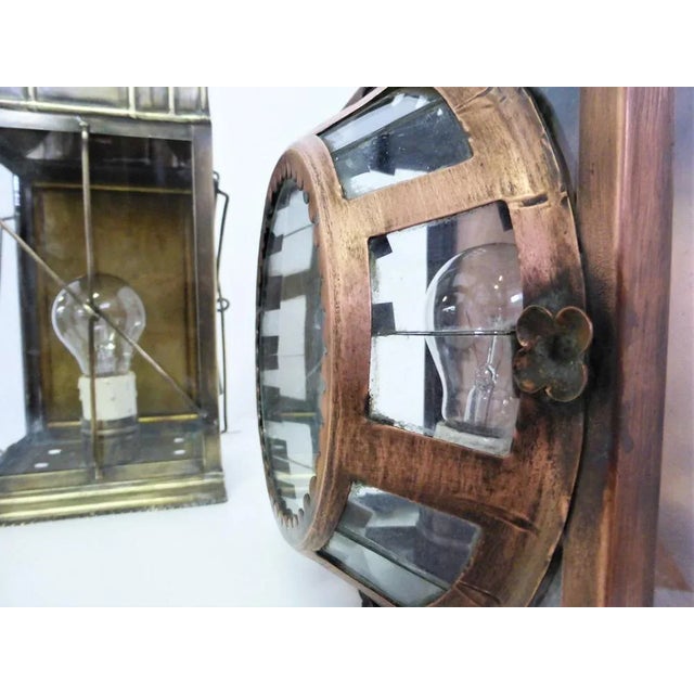 Vintage copper lanterns h35 x w22 x d8 h37 x w13 x d14 unique pieces from eugenio driutti, born in tarcento in 1949 up to...