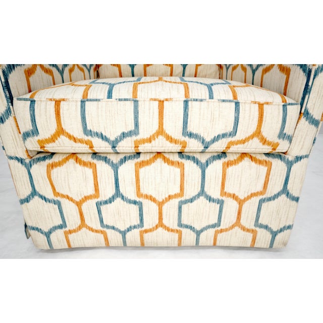 Mid Century Modern Funky Abstract Upholstery Arm Wing Chair MINT For Sale - Image 4 of 15