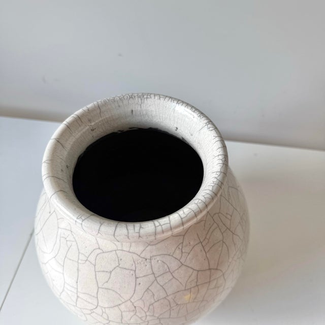 2001 Raku Studio Art Pottery Vase For Sale - Image 4 of 6